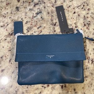 Tahari blue crossbody bag. NWT